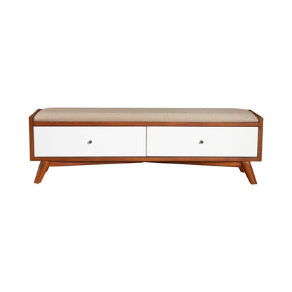 Flynn Bench, Chestnut/White