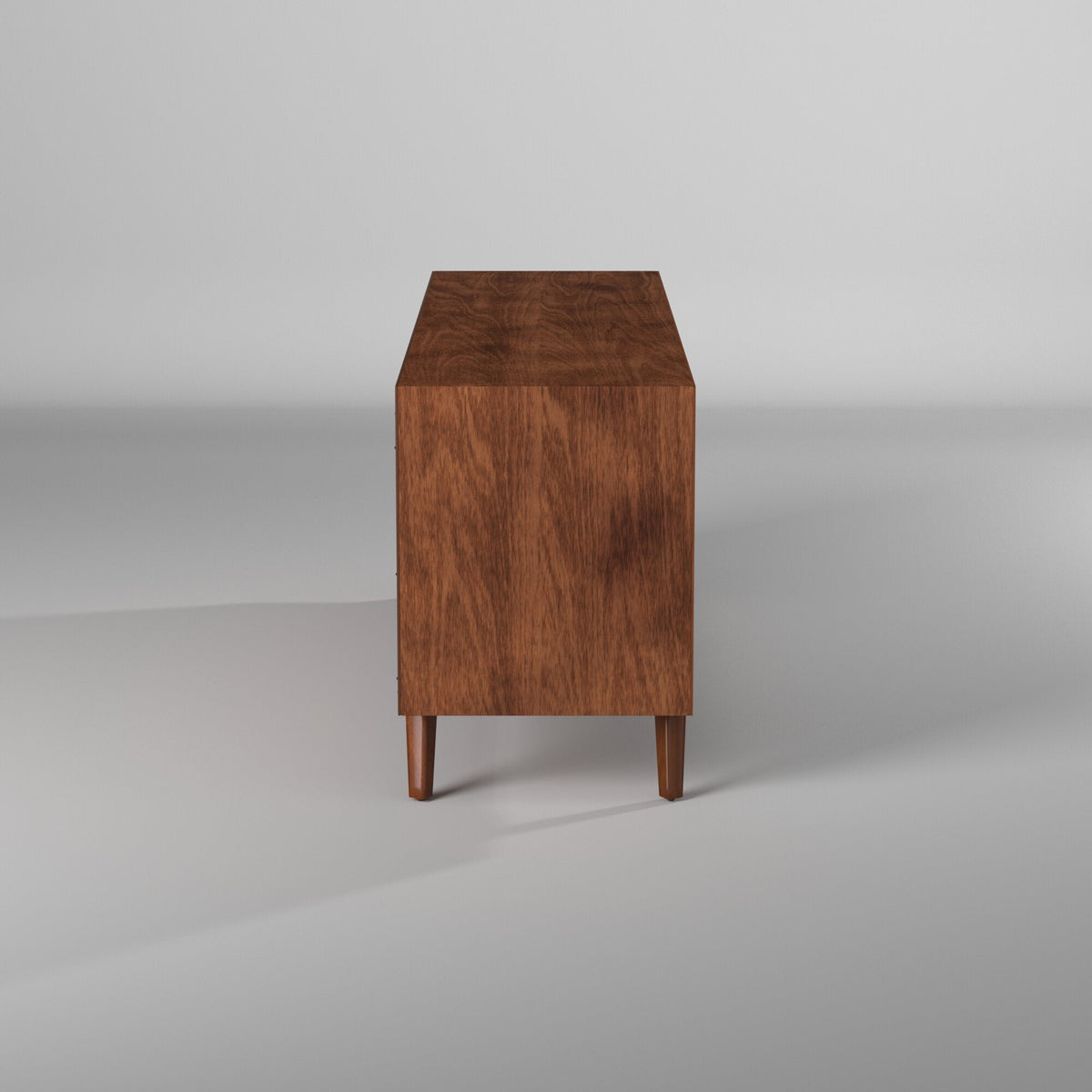 Flynn Large TV Console, Chestnut/White