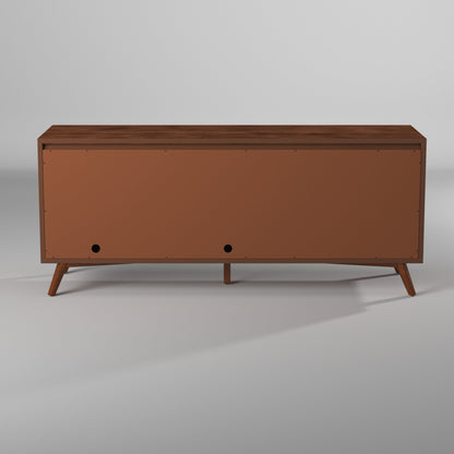 Flynn Large TV Console, Chestnut/White