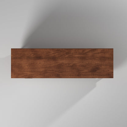 Flynn Large TV Console, Chestnut/White