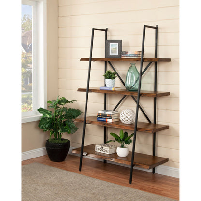 Live Edge Bookshelf, Light Walnut