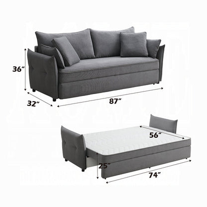 Cais Condo Size Sleeper Sofa w/Storage - Grey