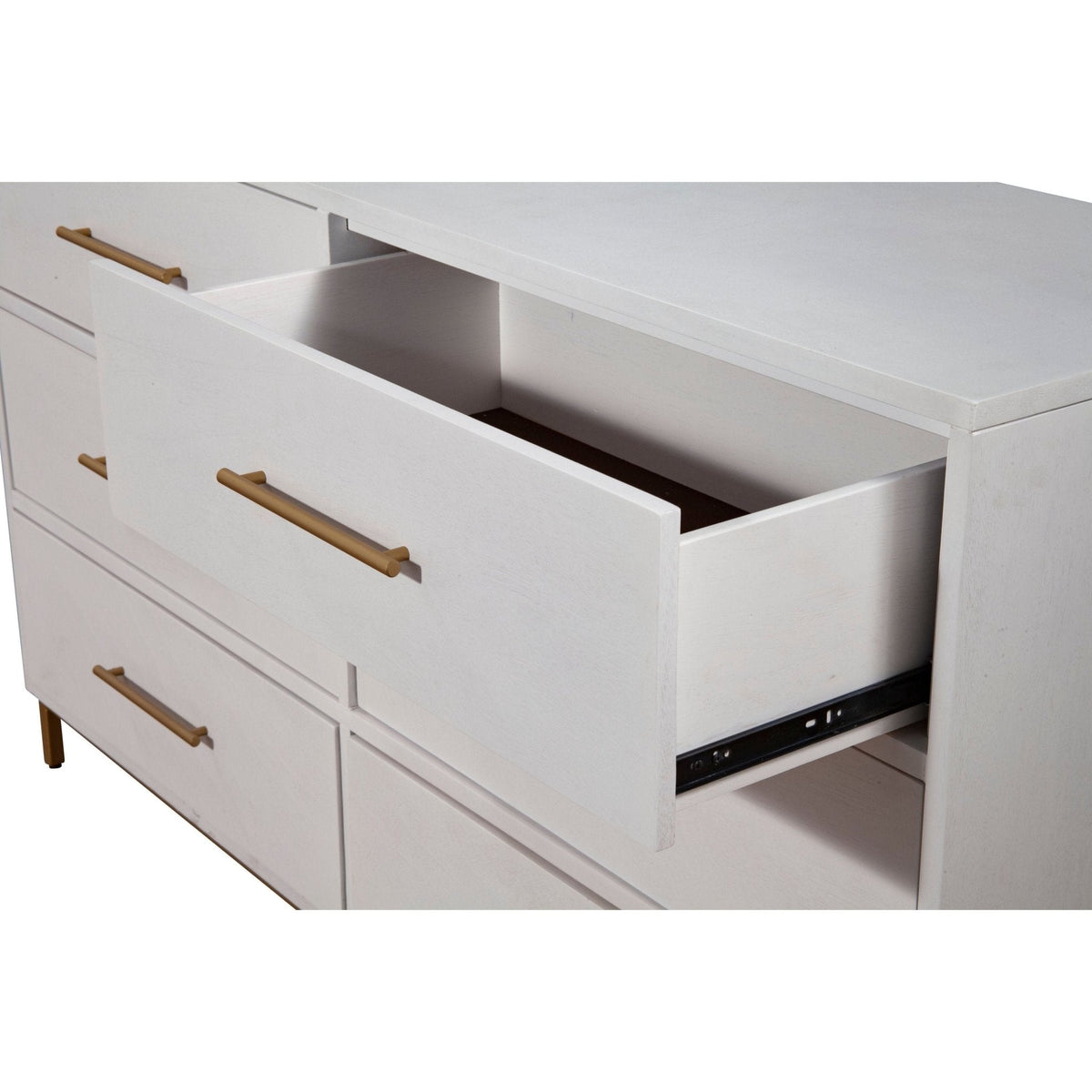 Madelyn Six Drawer Dresser, White