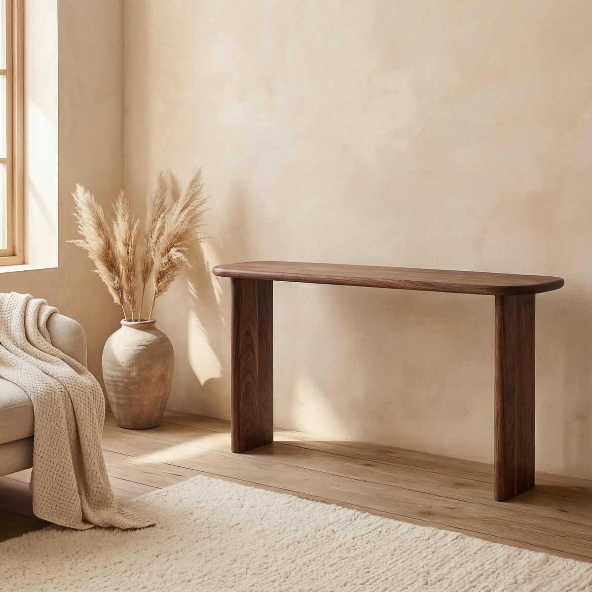 60 Inch Console Table in Walnut