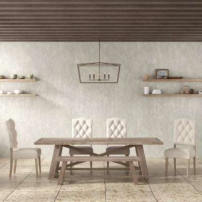 Newberry Rectangular Dining Table, Weathered Natural