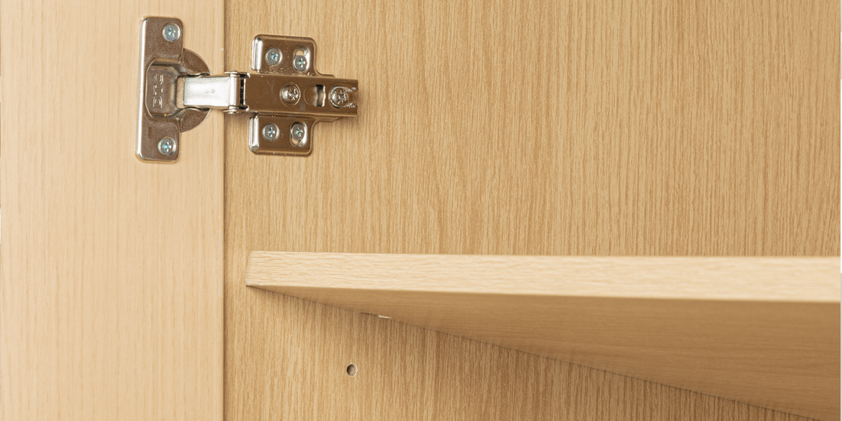 Vline Natural Wood Bed & Vienna 3-Door Wardrobe Combo