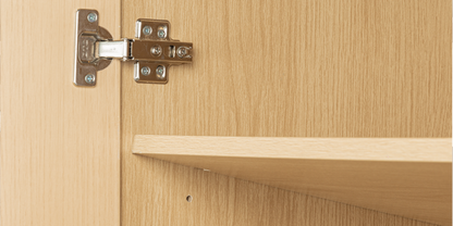 Vline Natural Wood Bed & Vienna 3-Door Wardrobe Combo