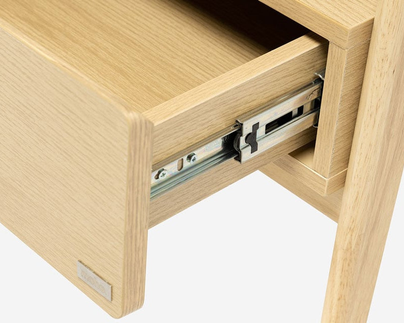 Vline 801 Natural Oak Wood Bedside Table