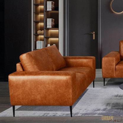 Freeman Loveseat in Rustic Light Brown