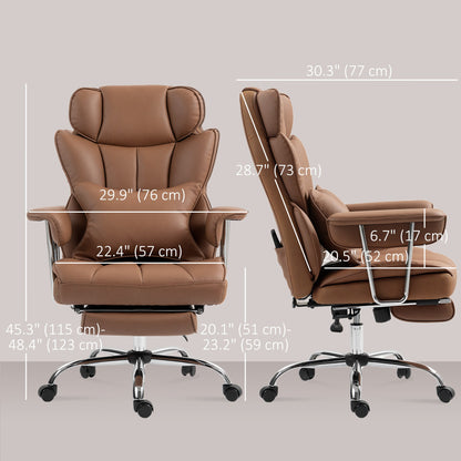 Matteo Executive Office Chair with 6 Points Massage-Brown