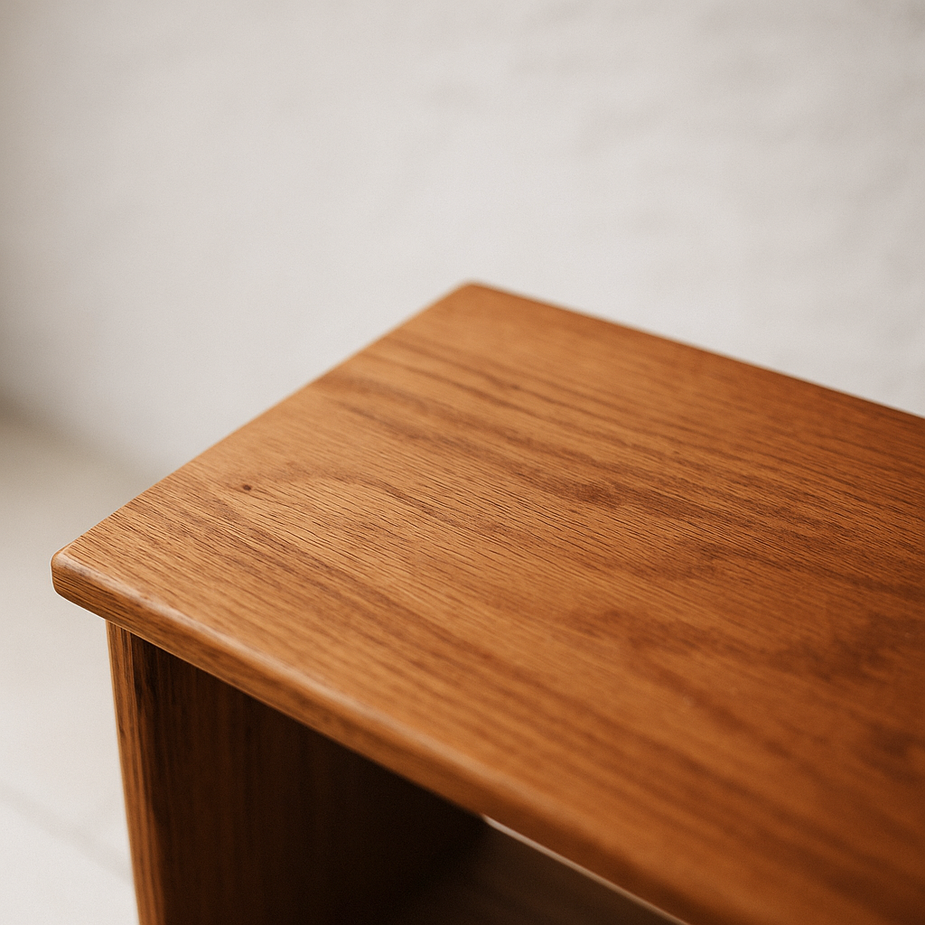 Nightstand bookshelf in red oak
