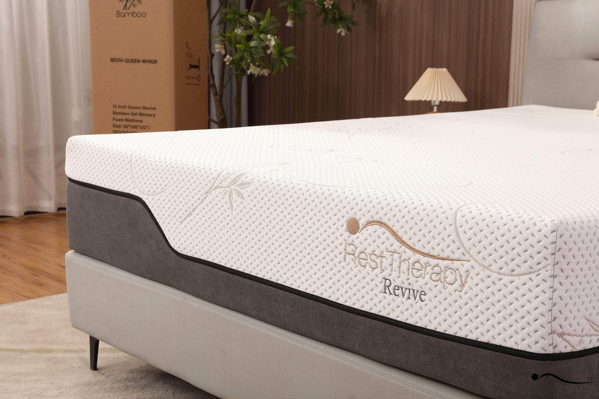 12 Inch Revive Bamboo Cool Gel Memory Foam Mattress - Available in 3 Sizes