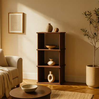 Small bookshelf in walnut