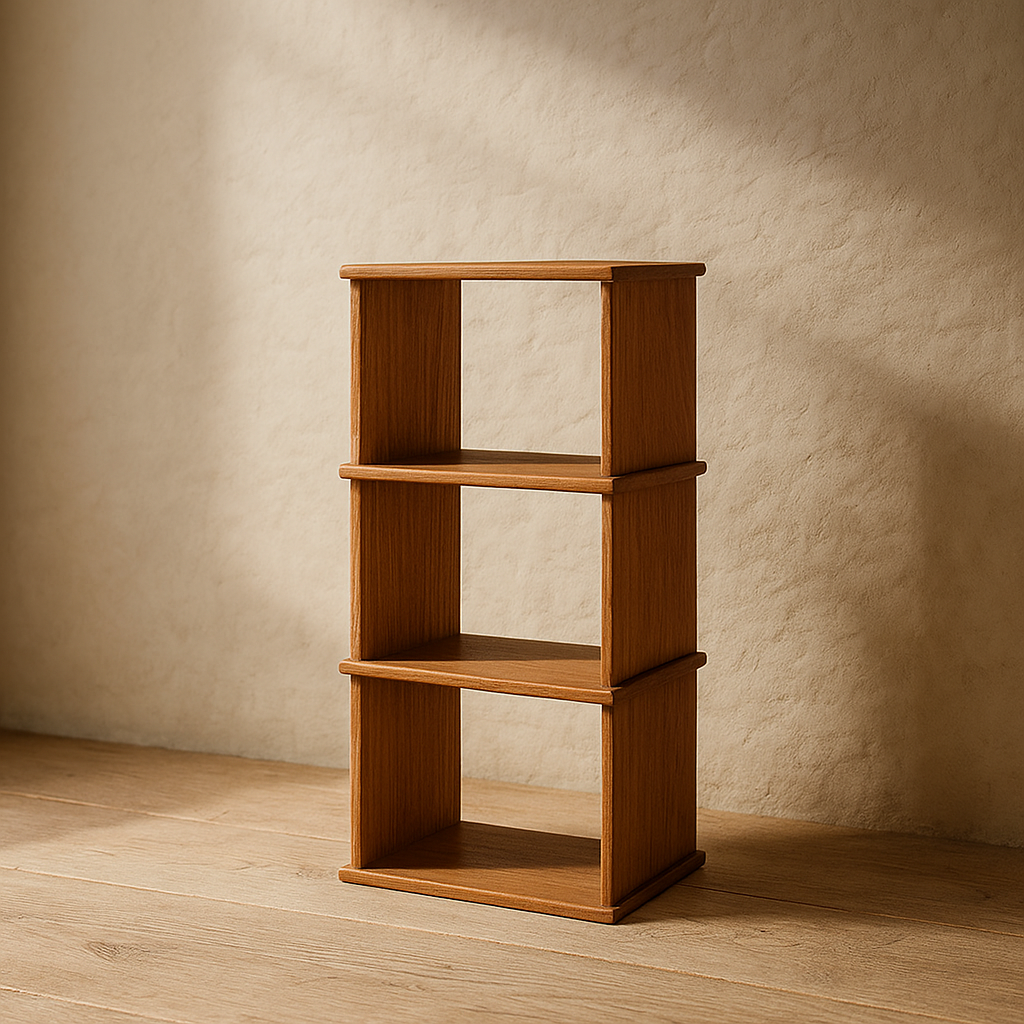 Small bookshelf in red oak