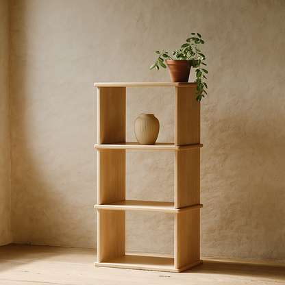 Small bookshelf in white oak