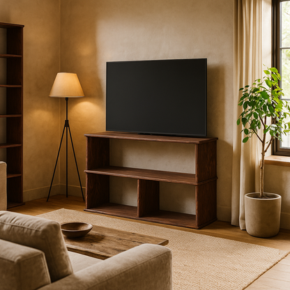 40 Inch Bookshelf TV Stand in Walnut