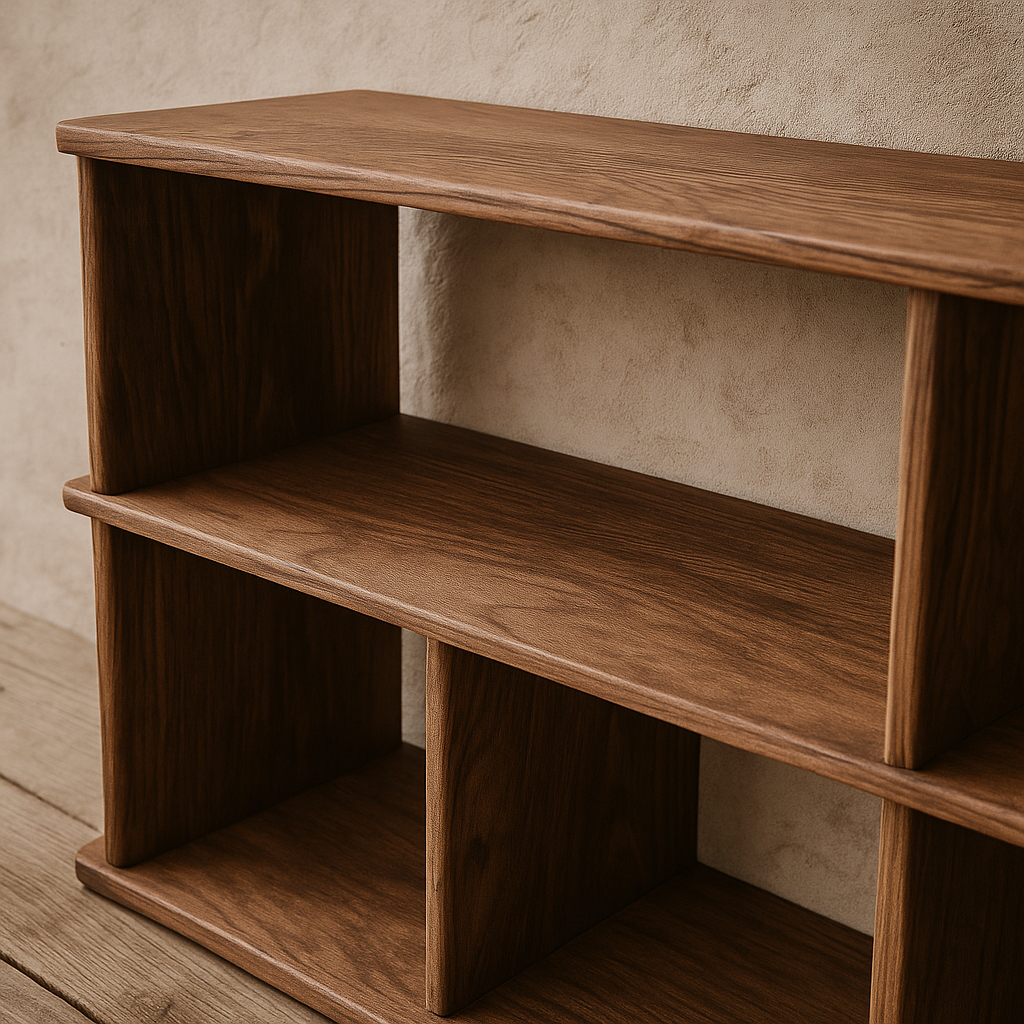 65 Inch Bookshelf TV Stand in Walnut