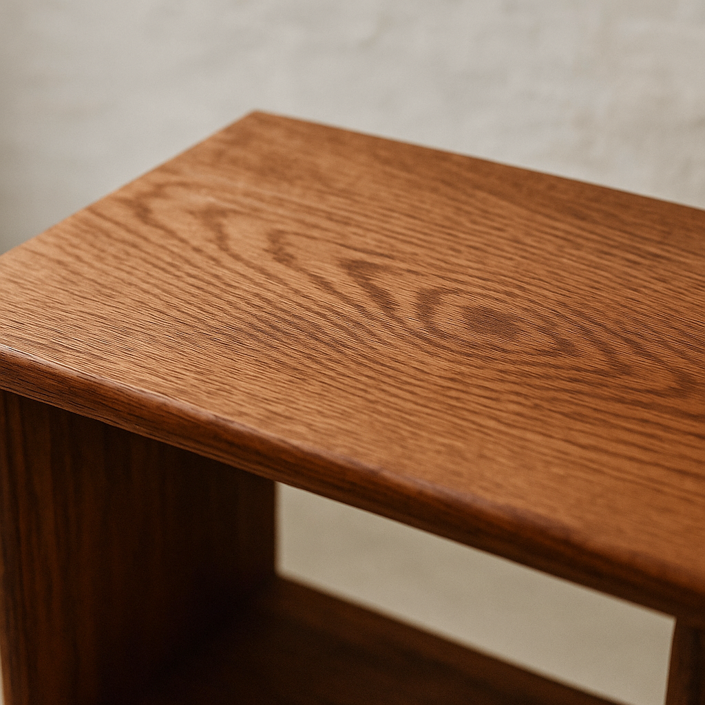 6 shelf bookcase in red oak