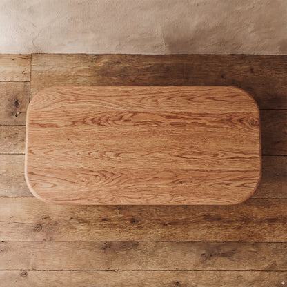 40 Inch Coffee Table in Red Oak