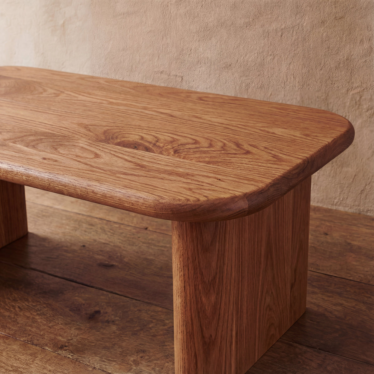 40 Inch Coffee Table in Red Oak