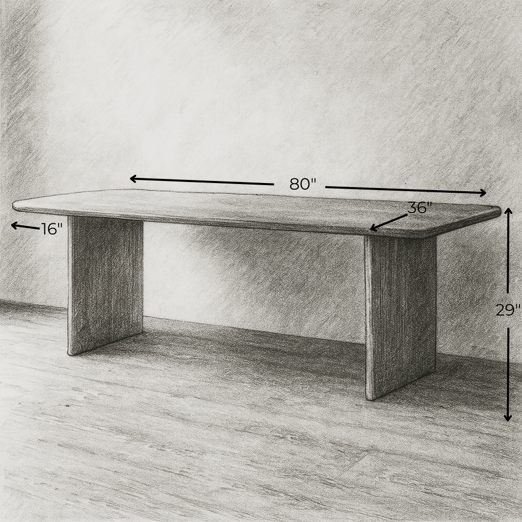 8 Person Dining Table in Red Oak