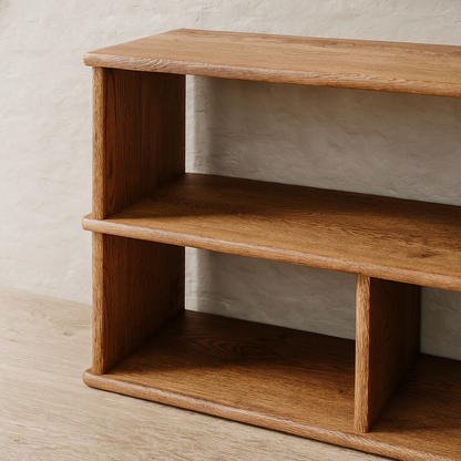 40 Inch Bookshelf TV Stand in Red Oak