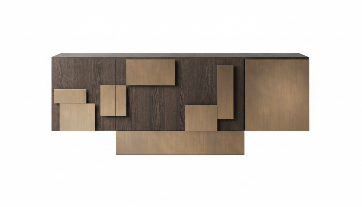 Cubic Collision Modern Credenza