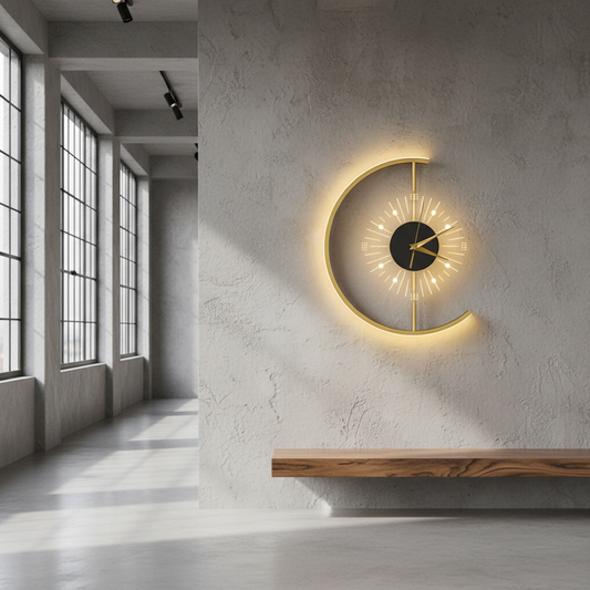 Golden Eclipse Illuminated Timepiece