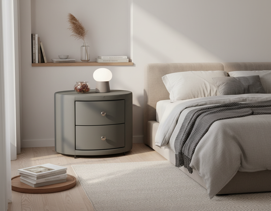 Luna Round Drum Nightstand