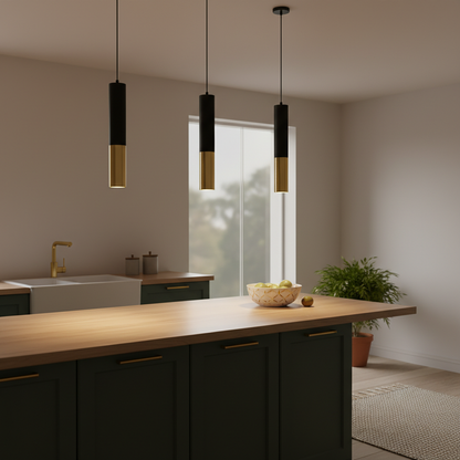 Stellan Two-Tone Tube Pendant