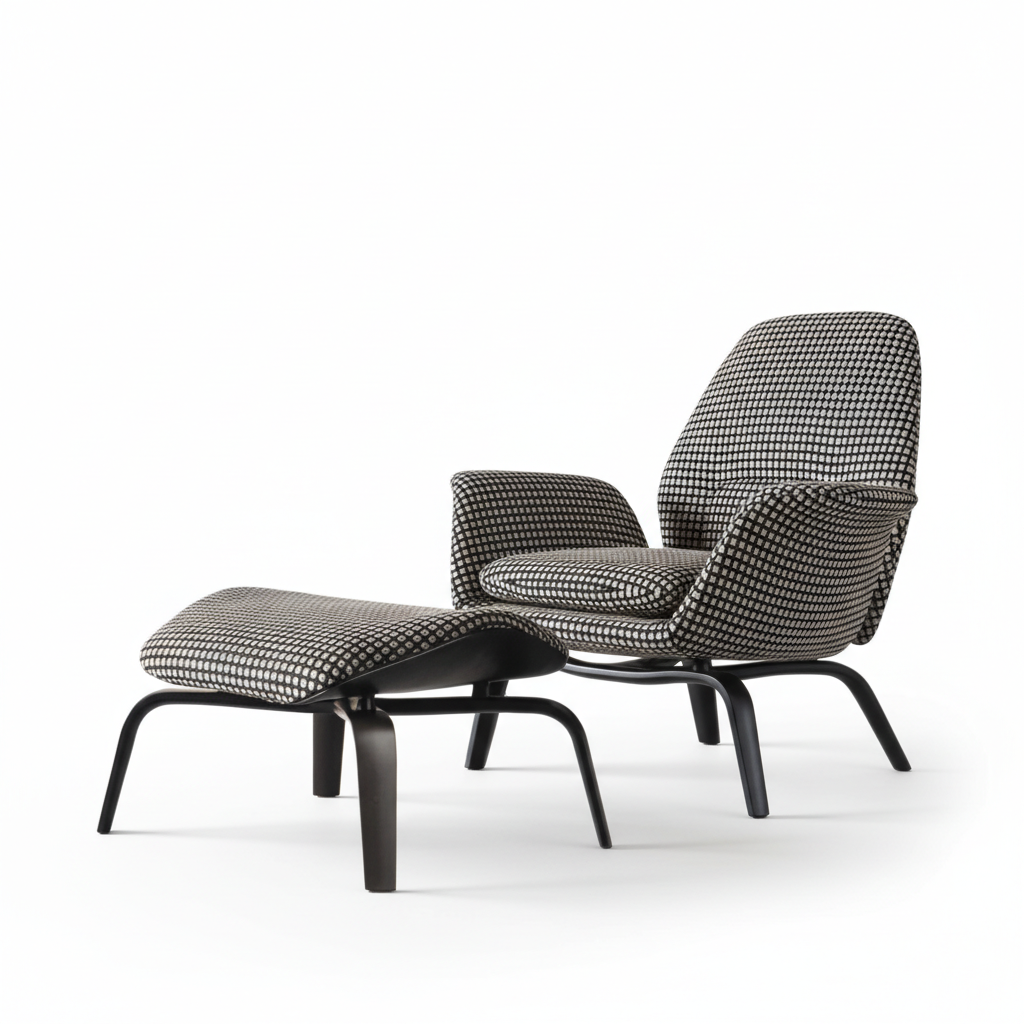 PM07 Premium Swivel Relaxation Chair with Ottoman