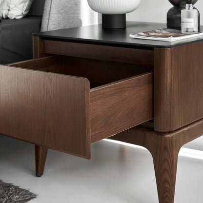 Scarlet Modern Ash Wood Nightstand