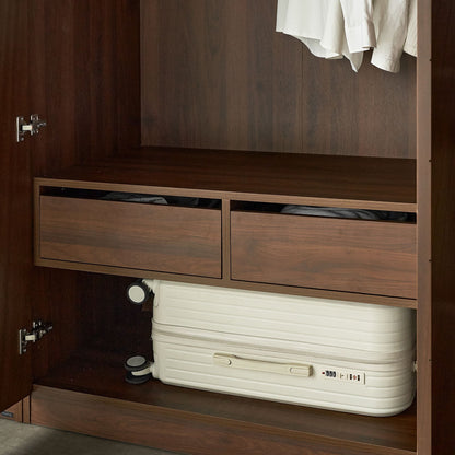 Hobro 3-Door Wooden Wardrobe
