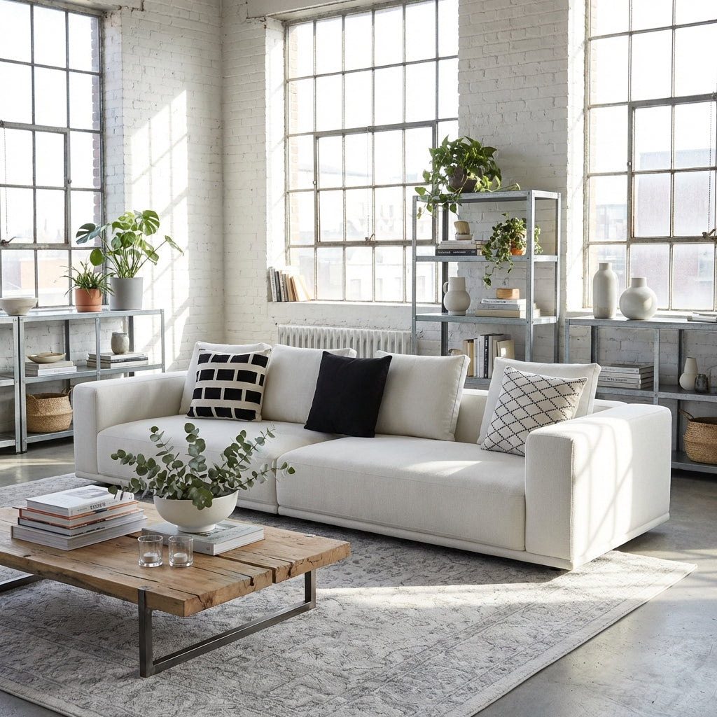 The Nordic Cotton and Linen Fabric Sofa