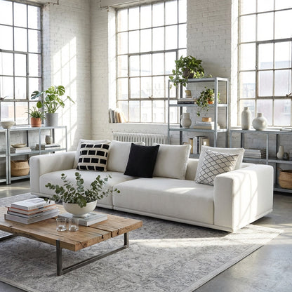 The Nordic Cotton and Linen Fabric Sofa
