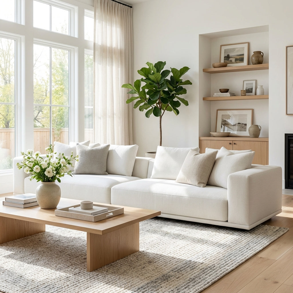 The Nordic Cotton and Linen Fabric Sofa