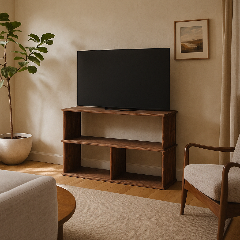 40 Inch Bookshelf TV Stand in Walnut