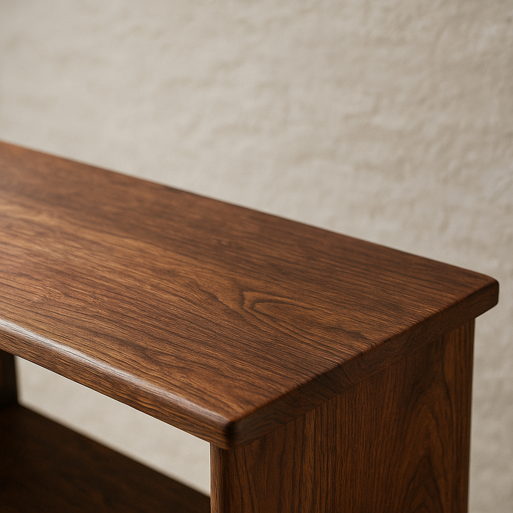 Horizontal bookshelf in walnut