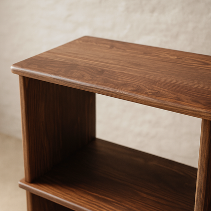 Nightstand bookshelf in walnut
